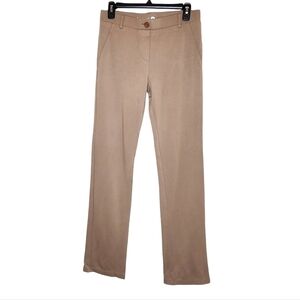 Betabrand khaki ponte yoga straight leg trousers. Size medium